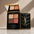 Yves Saint Laurent Couture Mini Clutch Eyeshadow Palette – Quilted Leather Case with Gold YSL Cassandre