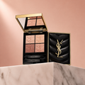 : Yves Saint Laurent Couture Mini Clutch Eyeshadow Palette – Quilted Leather Case with Soft Nude & Rosy Beige Shades