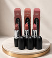MAC Matte Lipstick Trio – Shades 626 Whirl, 683 Café Mocha, and 666 Sweet Deal