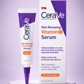CeraVe Skin Renewing Vitamin C Serum (1 FL OZ / 30 mL) 10% Pure Vitamin C Brightening Serum with Ceramides, Hyaluronic Acid & Vitamin B5