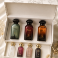 Dkhoon Al Emiratia Luxury 7-Piece Perfume Gift Set – Riyadh Sky, Tiamo & Ghawi Eau de Parfum Collection