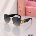 Miu Miu SMU 75V Oversized Gold & Black Statement Sunglasses PREMIUM CLASS