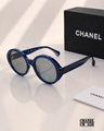 CHANEL 5511 Round Sunglasses – Navy Blue & Grey Lenses PREMIUM CLASS