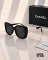 CHANEL 5422B Strass Square Sunglasses – Black & Crystal Logo PREMIUM CLASS