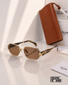 CELINE CE 40111 Gold Rectangular Sunglasses – Brown Tinted Lenses PREMIUM CLASS