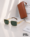 CELINE CE 42108 Gold Square Sunglasses – Green Lenses PREMIUM CLASS