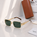 CELINE CE 42108 Gold Square Sunglasses – Green Lenses PREMIUM CLASS