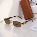 CELINE CE 40256 Gold Rectangular Sunglasses – Brown Tinted Lenses PREMIUM CLASS
