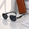 CELINE CE 40111 Silver Geometric Sunglasses – Dark Grey Lenses PREMIUM CLASS