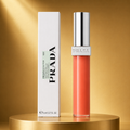 Prada Reflection Glass Lip Gloss R281 – Vibrant Coral Peach High-Shine Liquid Gloss