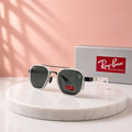 Ray-Ban Premium Crystal Silver Square Sunglasses