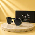 RayBan RB2604 Black Silver Round Sunglasses