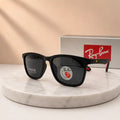 Ray-Ban RB8362 Black Rectangular Polarized Sunglasses