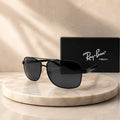 RayBan RB4487 Black Polarized Square Sunglasses