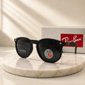 RayBan RB4561 Black Round Polarized Sunglasses