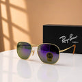 Ray-Ban Luxe Gold Purple Mirror Sunglasses
