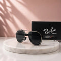 Ray-Ban RB2606 Black Silver Aviator Sunglasses