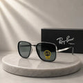 Premium silver metal frame paired with dark lenses for a sophisticated finish. Lightweight construction with UV400 protection, ideal for casual and formal styling.